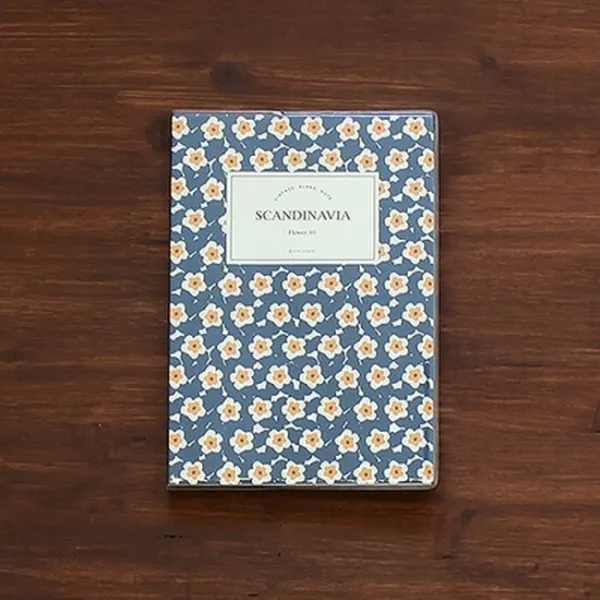 20 신아몰 / 스칸디나비아 빈티지 블랭크 노트 flower 디자인무선노트 무선노트 디자인문구 일반노트