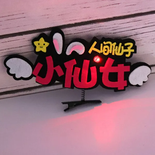 독창적인 캐릭터 머리핀 콘서트에서 귀여운 머리핀 머리끈 꼬마 선녀, 단일상품