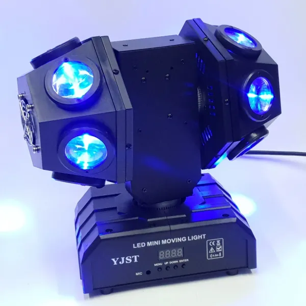 YJST LED 2구MAX 블랙 특수조명 클럽 스피닝 볼링장 파티 노래방