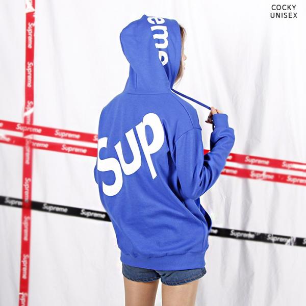  Cocky 슈프림 뒷나염 Sup후드티 남녀공용 7컬러