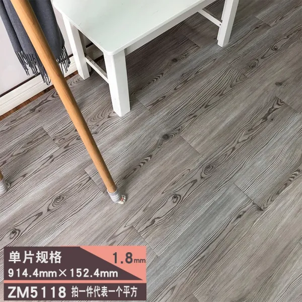 몰탈 pvc방수내마모성 스티커형 가정용 시멘트바닥 스티커 두꺼운 모조목무늬 거실 장판, T02-ZM5118달라붙는 힘을 내다 보강 1.8mm두꺼운