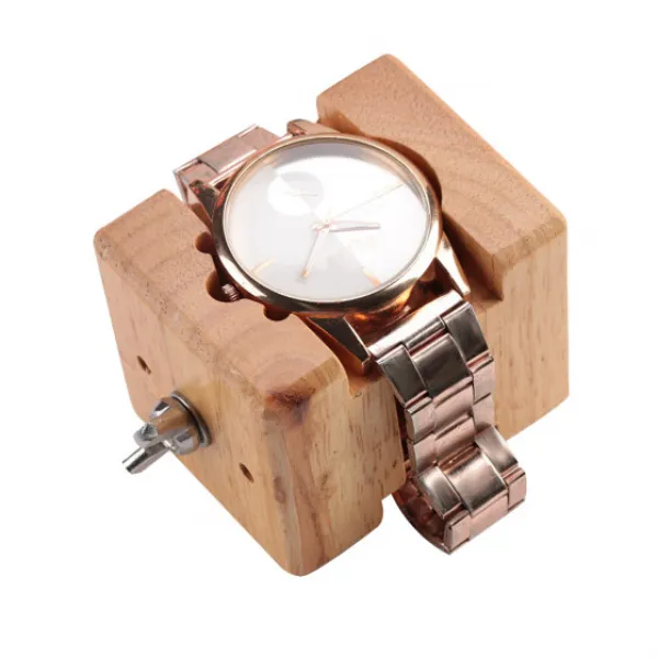 나무 케이스 블록 이동 스테인리스강 시계 수리 키트, As Shown Modern simplicity