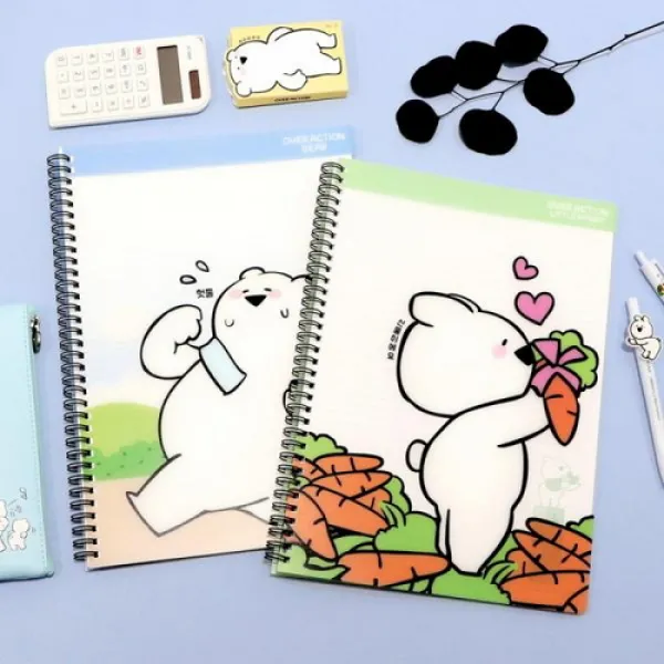  바보사랑 오버액션 Pp커버 스프링노트 꼬마토끼