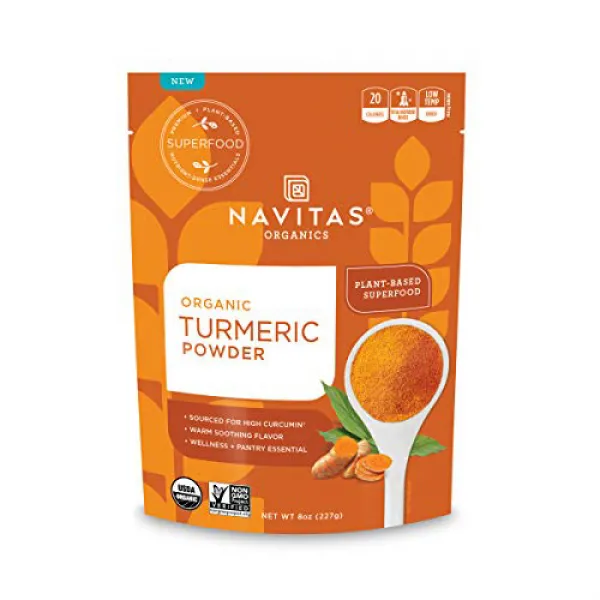 Navitas Organics Turmeric Powder 8 oz 나비 타스 오가닉 심황 분말 226.8g, 1