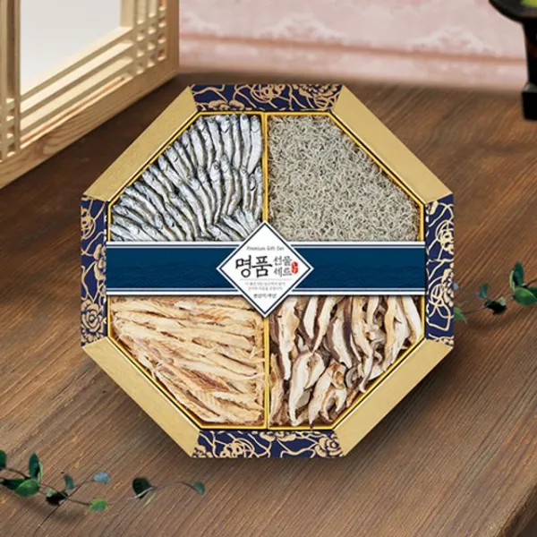 제철 해산물 반찬 名品멸치 名品 한지함 4호(W216D27), 오버레이 1
