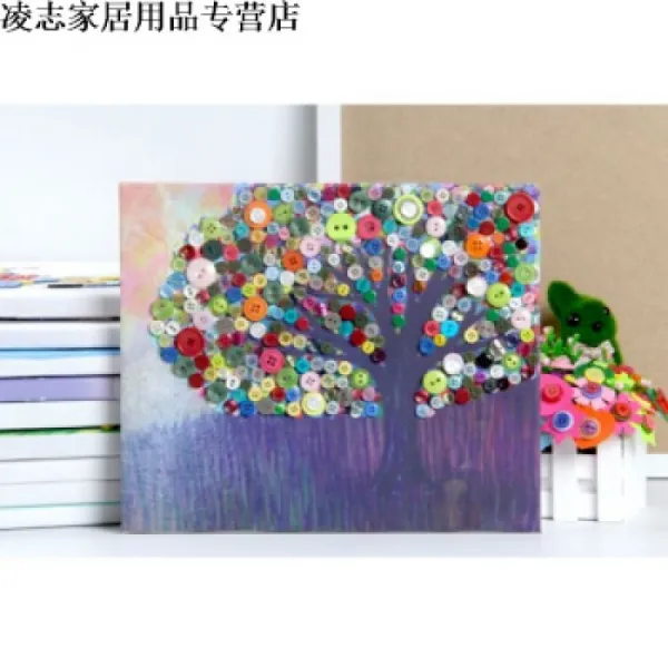 국경일 어린이 수제 퍼즐 페이스트 버튼 DIY 창조적 인 생산 버튼 그림 재료 가방 어린이 버튼 그림 유화, 단일상품