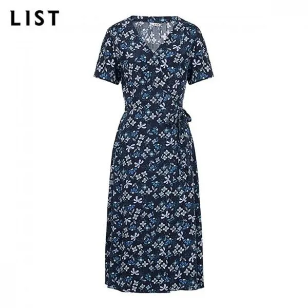 리스트 슬릿 슬리브 랩오버 원피스 Twwopj60040 Na