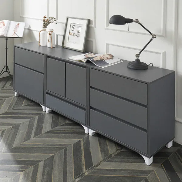  마루엔개비 Fdf개비 컴비 수납서랍장세트 180 3pc 색상:그레이