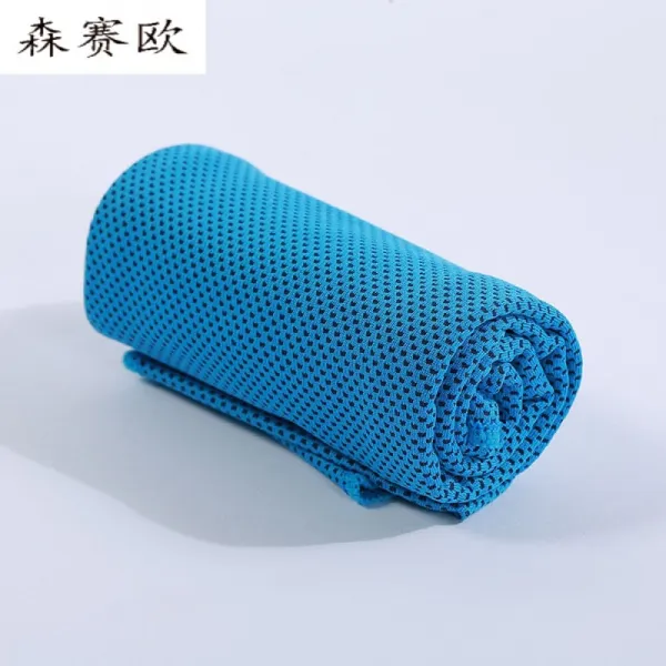 운동 수건 땀 흡입 헬 스 장 냉 수건 요가 온 도 를 낮 추고 수건 을 빨리 말 려 땀 을 닦 고 달리기 냉 감 수건 여자 파란색 상세페이지 참조