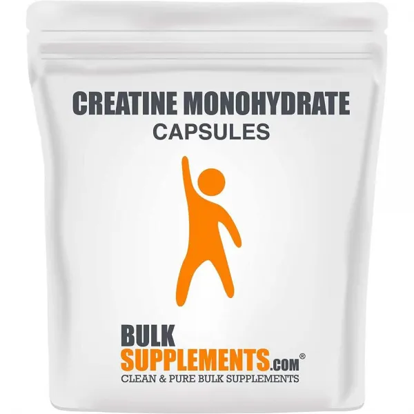 미국직구 BulkSupplements.com 크레아틴 모노 하이드레이트 (미분화) (젤라틴 캡슐 100 개), 1set, 상세참조