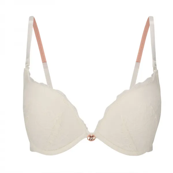 미스마켓 WONDERBRA 작은 밑천 둘레 베이지 색깔 레이스 가슴을 모아주는 볼륨업 소녀 브라 속옷