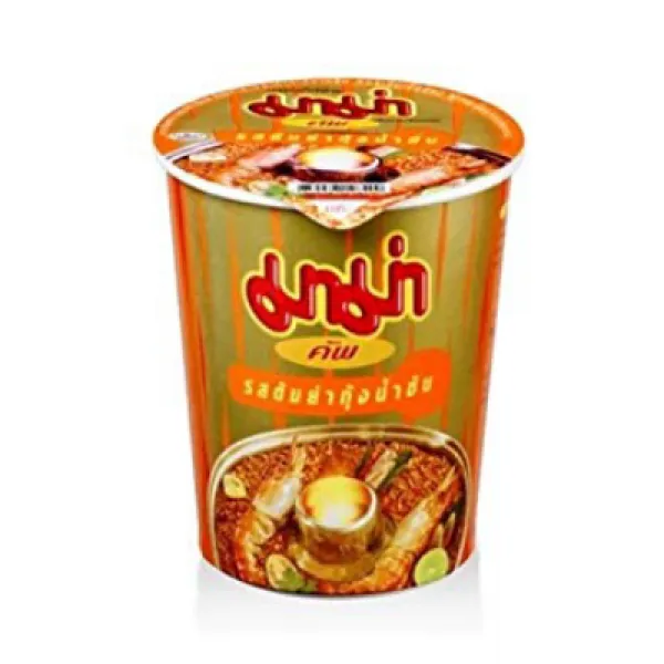 Mama Instant Noodle Cup (60 g) Shrimp Creamy Tom Yum Flavor Pack of 6 마마 즉석 누들 컵 (60 g) 새우 크림 톰 얌 맛, 1