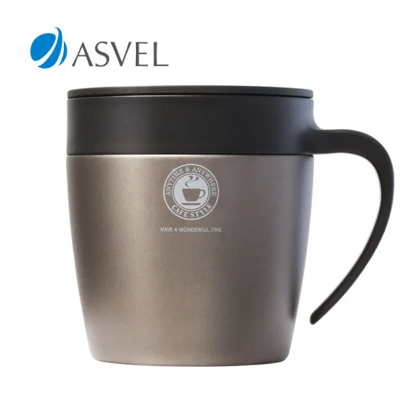 아사배로(ASVEL) S330N 진공방열 보온컵 마크컵 사무실 커피잔에 담뱃빛, 상세페이지 참조