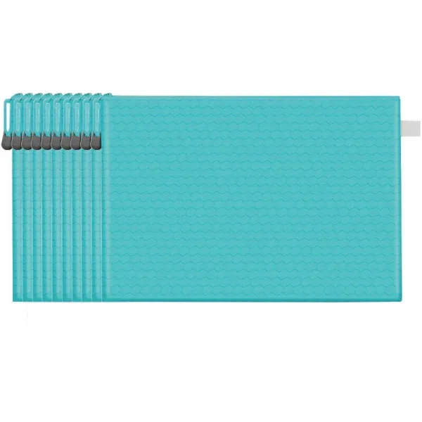 뽀 휘 (BAOHUI) A4 지퍼 서류 봉투 토 트 백 사무 용품 캔버스 지퍼 포켓 축구공 문고리 서류 봉투 서류 수납 함 연 하늘색 (10 개 / 가방), 상세페이지 참조