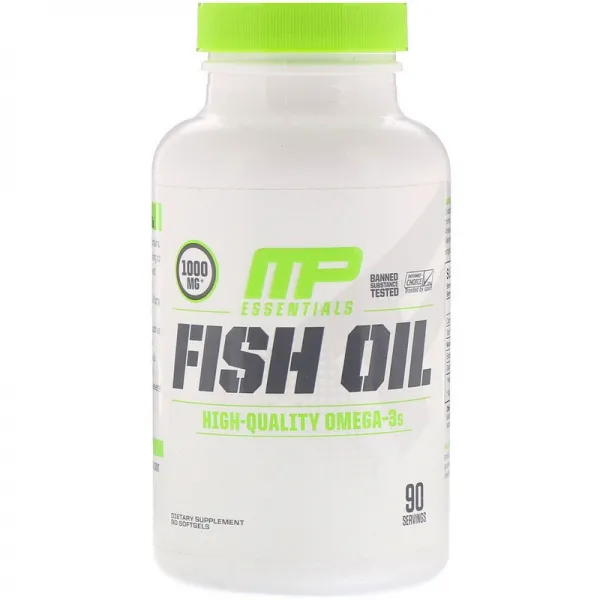 머슬 팜 MusclePharm 에센셜 피시 오일 90 소프트젤, 90개, 1개