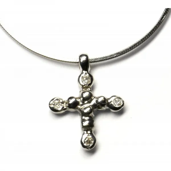 nadi K18WG 0.025ct 다이아몬드 펜던트 화이트 골드 스네이크 체인 목걸이 덩어리 3.15g 40cm 0.025ct Di