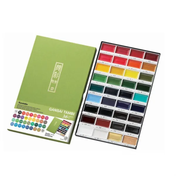 [바보사랑]쿠레타케 안채탐미 고체물감 36색세트