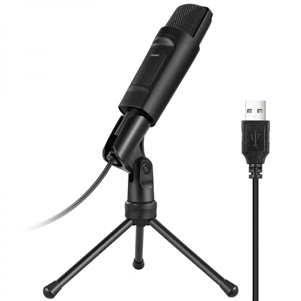 [화오시야] 유선 마이크 캐스터 USB 전기용량 녹음하다 유선 마이크 소음을 줄이다 E300, 블랙