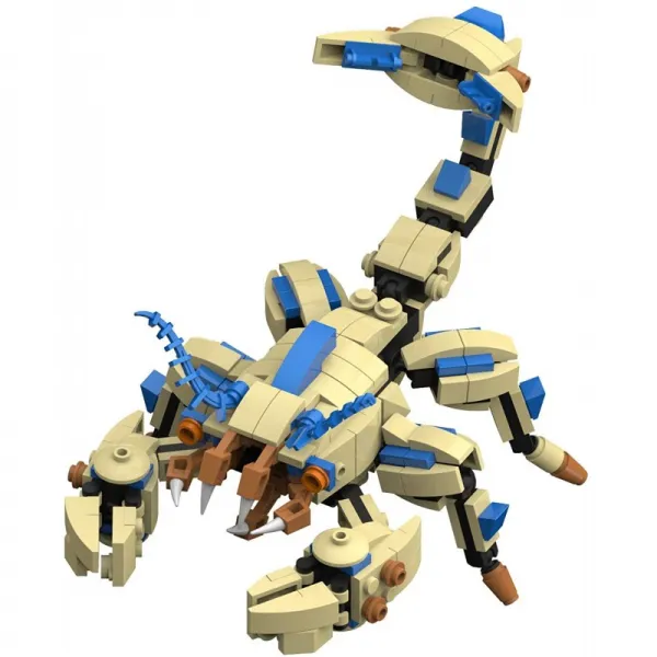 Mybuild 메카 프레임 흉내 5015 공상 과학 시리즈 쿨 벽돌 전갈 생물 모방 모델 키트 창의적이고 재미있는 건물 장난감 단일옵션