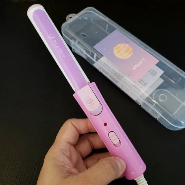 미니 고데기 전기 컬링 머신 유선 휴대용 여성펌 소출력 스몰사이즈, 보라색 별이 빛나는 하늘 컬링 아이언