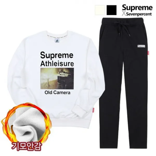 [세븐퍼센트x슈프림] 기모 맨투맨 SET 카메라