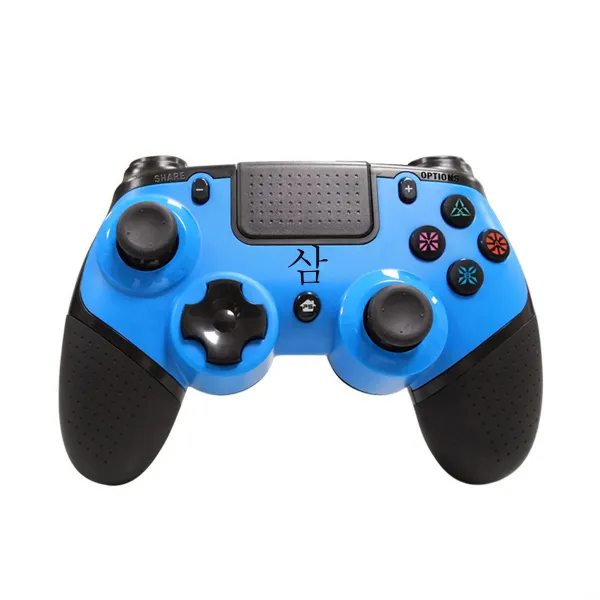 PS4/스위치 게이밍패드 호환 iOS 안드로이드폰 4inch 원핸들 블루치아 무선 손잡이, 블랙 블루