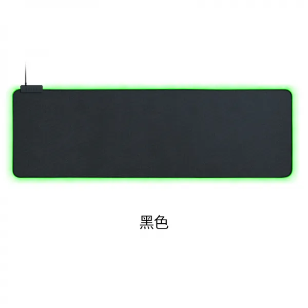 RAZER 뇌사 리셋 딱정벌레 환채 연장 여학생 장미수정 수은 직물 천매트 게임 RGB 등, 920x294mm 3mm, 블랙
