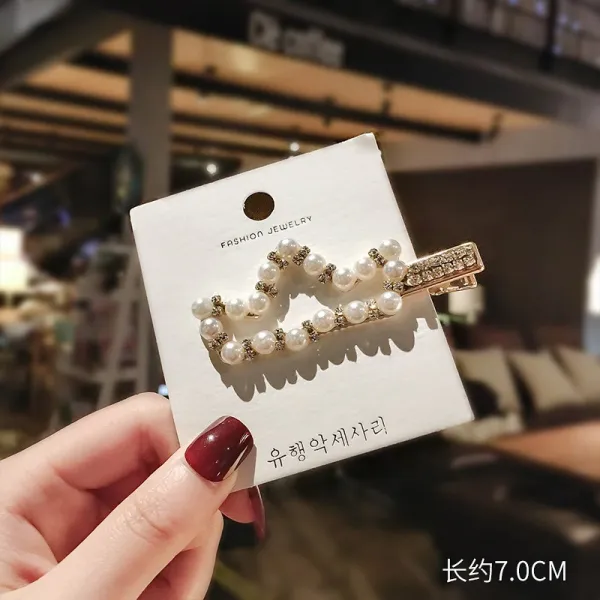 긴머리 신기 단발머리 과도기 백댄서 네트 레드 일자 클립 옆면 유해변 집게 여 핀