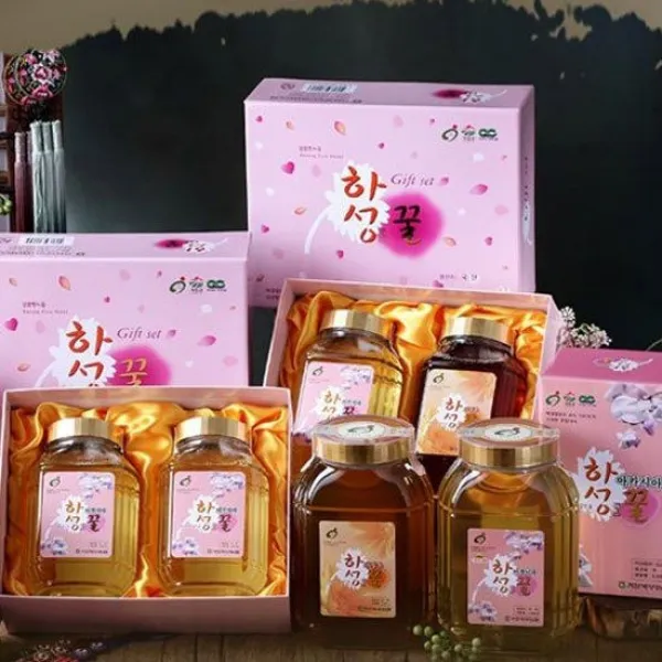 [거창북부농협]100% 국내산 하성벌꿀 선물세트 3종, 상세설명 참조, 아카시아꿀1kg+야생화꿀1kg