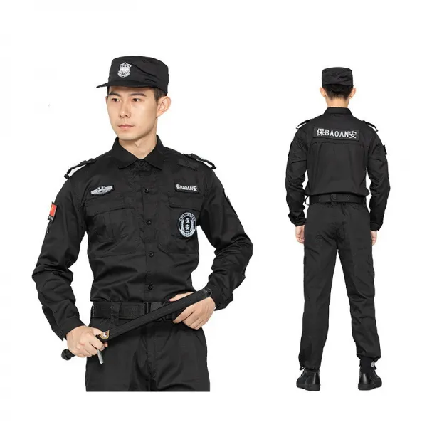 보안복 겨울 근무 복 춘추 보안 훈련 복 가을 / 겨울 보안 복장 긴팔 세트 511 제복 동네 부동산 검은색 군사훈련 복 여름 반팔 세트 175