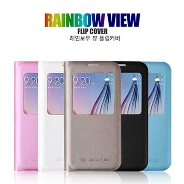 라앤다 핸드폰케이스 [A8_레인보우_APVFC3_플립커버_뷰3_SM-A800_갤럭시_케이스] 신상케이스 편한케이스 예쁜케이스