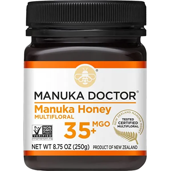 MANUKA DOCTOR - MGO 35+ 마누카 꿀 멀티플로럴 100% 순수 뉴질랜드 꿀. 인증됨. 보장하다, 1개