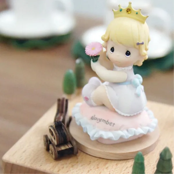 탄생 생일 선물 호박마차 회전 오르골 어린이 워터볼, 구월