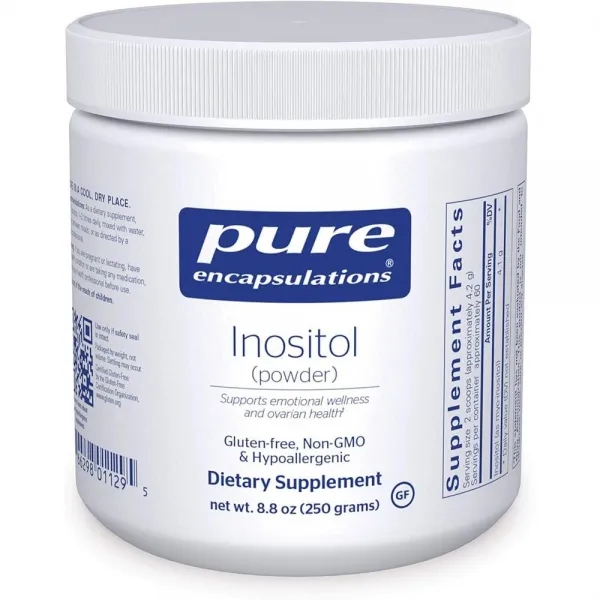 퓨어인캡슐레이션 Pure Encapsulations 이노시톨 정서적 건강 및 행동 난소 기능 8.8온스, 1개, 1