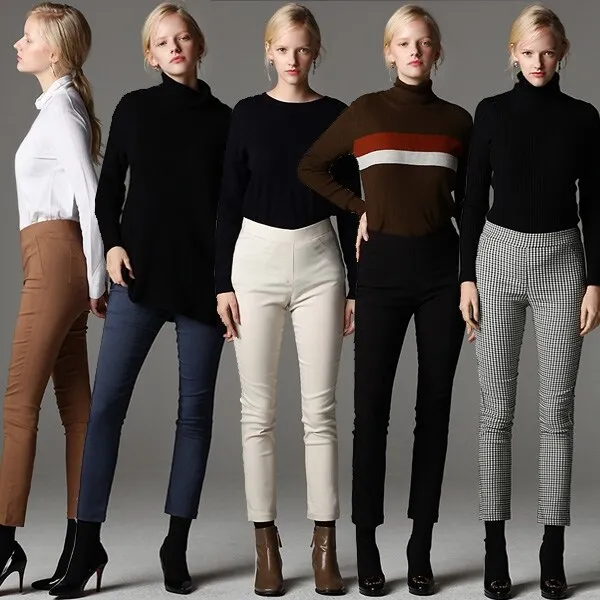  신세계tv쇼핑 5set 홈쇼핑방송/르오트 슬림 스트레치 밴딩팬츠 5종세트