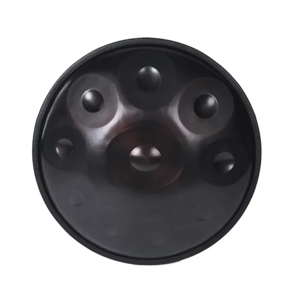 Weiketerui 씨 중단 미묘한 색 공간 스틸 혀 드럼 (10)을 톤 블랙 공동화 좋은 handpan 걱정 악기를 불룩, 검은