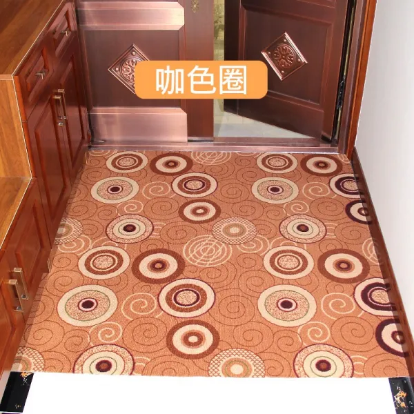 카페트 현관 매트 도어매트 문입구 재단가능함 가정용 물흡수 신발깔창 거실 화장실 미끄럼방지매트, C05-하늘의 교만함-커피색 링