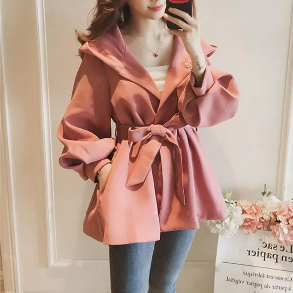 kirahosi 여자 학생 간절기코트 루즈핏 자켓 후드바람막이 361호+ 덧신 증정 AD2oheoi
