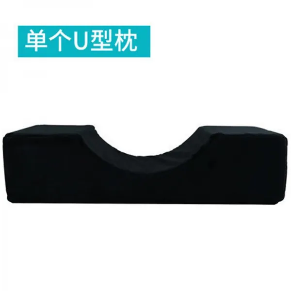 잠을 자다 꺾꽂이 래쉬 U라인 목 보호 뷰티 침대 무늬와 자수 미용원 도구 용품 조작, 블랙 후리스 플리스