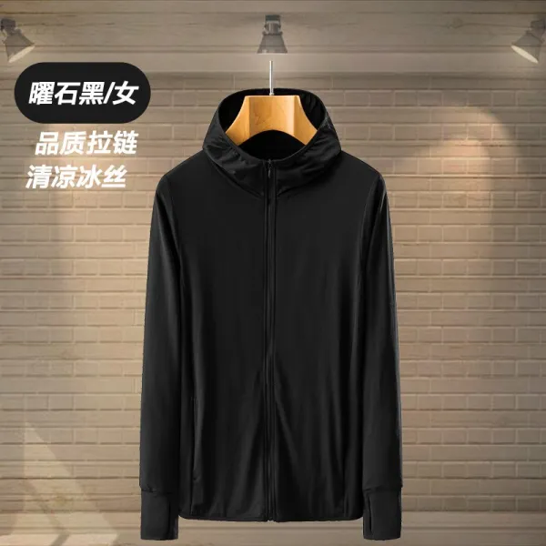 Jul.24 4번 Upf50+여름 아이스 선레이서 남야상 경량 자외선 차단 여야상자외선을 의복 방지하다.z 2xl 블랙 걸