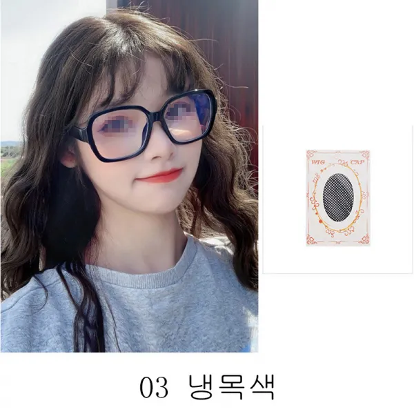 뉴타임즈12 가발 여성 장발 신식 머리끈 긴 웨이브 큰 웨이브 검은 다갈색 양털 웨이브 올레미스트리 QH21 A25, 1세트, 03 냉목색