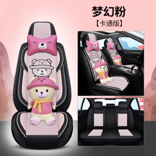 에그플래닛 218년형 아우디 Q2l 진취적 역동적 여름 스 시트 커버 전용 풀백 애니메이션 몽환 핑크