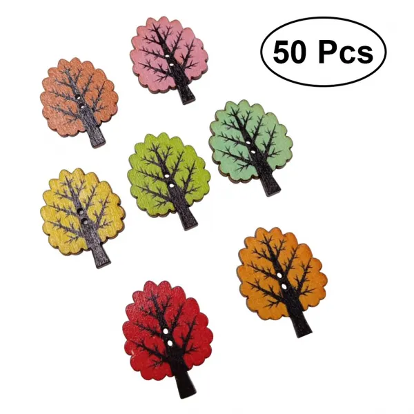 50 pcs 단추 젊은 나무 그림 정력적인 diy 생활 나무 패턴 보도 스 터 드 스냅 단추