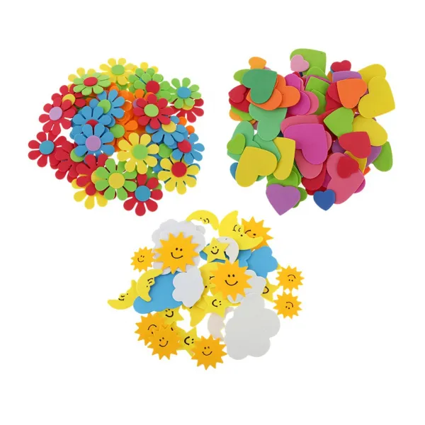 QDY DIY 예술 공예 프로젝트에 대 한 180pcs 여러 크기 모양 거품 꾸밈음, 멀티