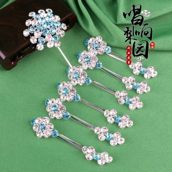 육직구 에스닉 희곡극 용품 경극 숏 매화조화꽃 거품 청 옷 알프스프라자축하화환 날 여자 배역 스톤 면 연극 헤어액세서리