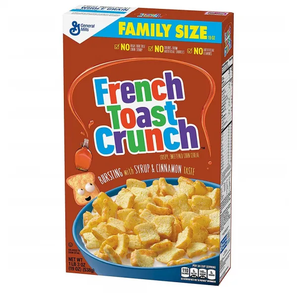 General Mills French Toast Crunch 프렌치 토스트 크런치 시럽 시나몬 시리얼 538g, 1개