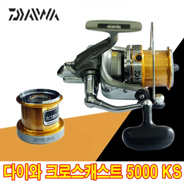 다이와 크로스캐스트 원투릴.대물용 스피닝릴.보조스풀1개 포함 그린피싱, 1개, 2.크로스 캐스트 5000 스피닝릴