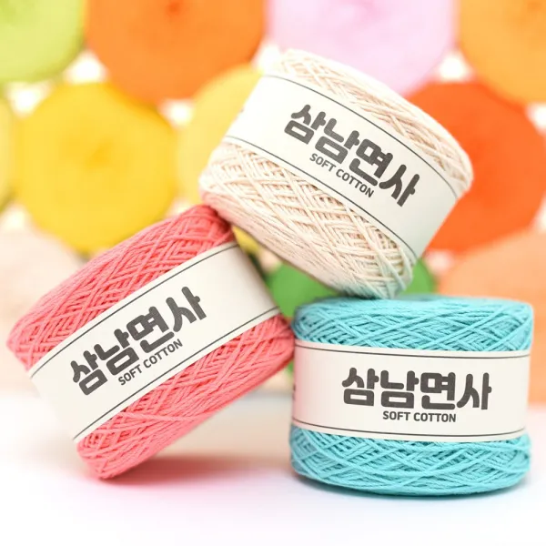 삼남뜨개실 삼남면사 200g 51컬러 코바늘실, 18합 21 레드 200g