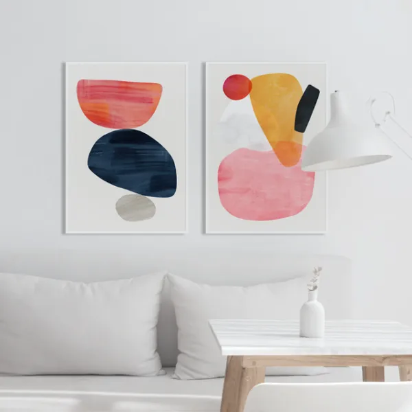 위드포스터 륀메 추상화 액자 거실 인테리어 그림 포스터 세트, 01. 50x70 포스터만 (액자미포함)