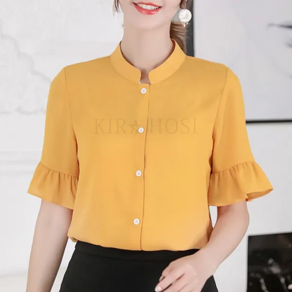 Kirahosi 골드문 여성 여름 블라우스 캐주얼 G 34 Ca2ujun
